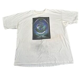 Jt's Enchantica Dragon T-Shirt Vintage 1990's SZ  2XL Peter Pracownik Magical